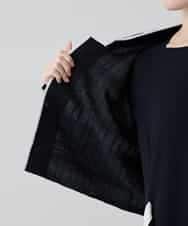 RHSED55720 HIROKO KOSHINO(ヒロココシノ) チェックジャカードコンパクトジャケット ブラック