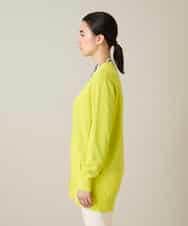 RHSFD01660 HIROKO KOSHINO(ヒロココシノ) 和紙ニットロングカーディガン /洗える ライトイエロー