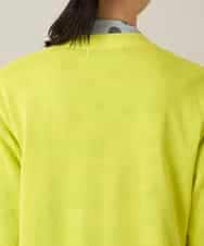 RHSFD01660 HIROKO KOSHINO(ヒロココシノ) 和紙ニットロングカーディガン /洗える ライトイエロー