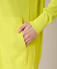 RHSFD01660 HIROKO KOSHINO(ヒロココシノ) 和紙ニットロングカーディガン /洗える ライトイエロー