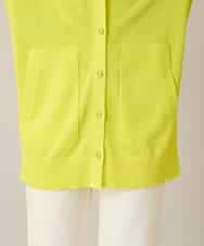 RHSFD01660 HIROKO KOSHINO(ヒロココシノ) 和紙ニットロングカーディガン /洗える ライトイエロー