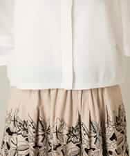 RHSFD03660 HIROKO KOSHINO(ヒロココシノ) フレアスリーブシアーニットカーディガン /洗える ホワイト