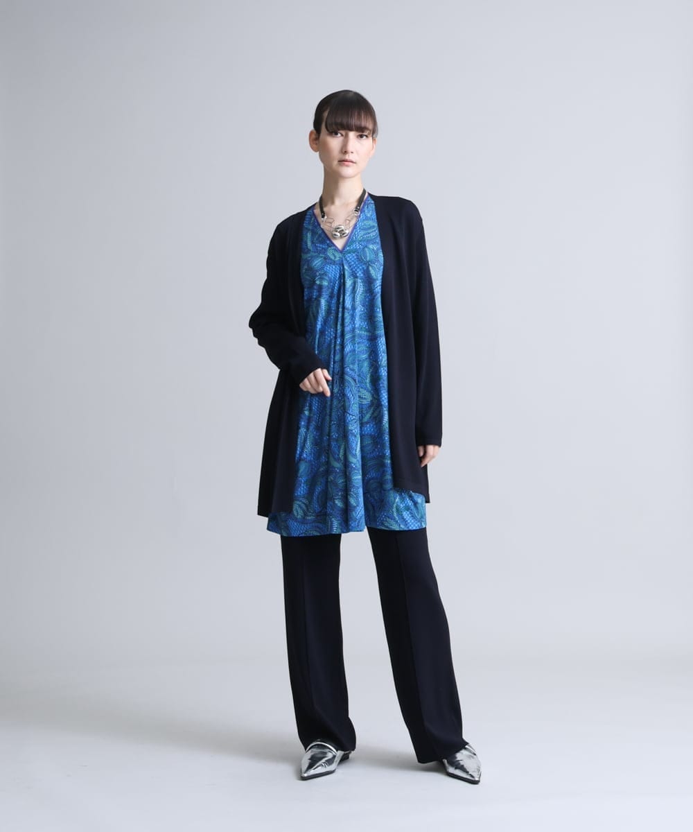 RHSFS10590 HIROKO KOSHINO(ヒロココシノ) ハイツイストレーヨンニットカーディガン ベージュ