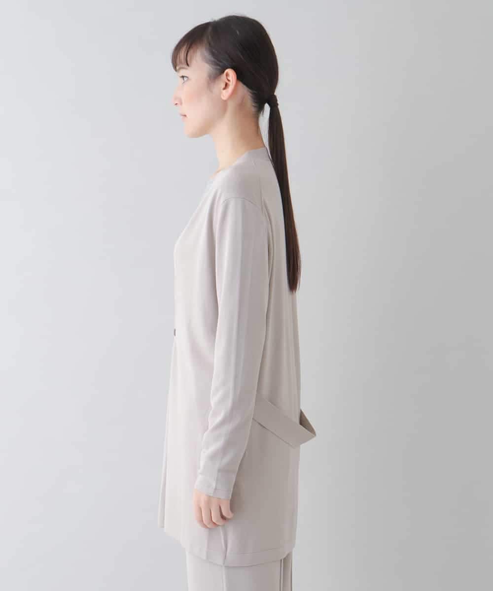 RHSFS10590 HIROKO KOSHINO(ヒロココシノ) ハイツイストレーヨンニットカーディガン ベージュ