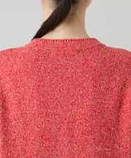 RHSGD04630 HIROKO KOSHINO(ヒロココシノ) 切り替えニットカーディガン/日本製/洗える オレンジ