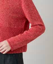 RHSGD04630 HIROKO KOSHINO(ヒロココシノ) 切り替えニットカーディガン/日本製/洗える オレンジ