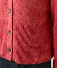 RHSGD04630 HIROKO KOSHINO(ヒロココシノ) 切り替えニットカーディガン/日本製/洗える オレンジ