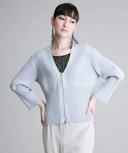 RHSGP30590 HIROKO KOSHINO ジップリブニットカーディガン