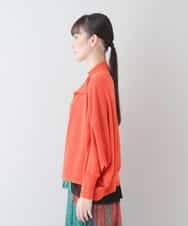 RHSGS31490 HIROKO KOSHINO(ヒロココシノ) ドルマンシルエットニットカーディガン オレンジ