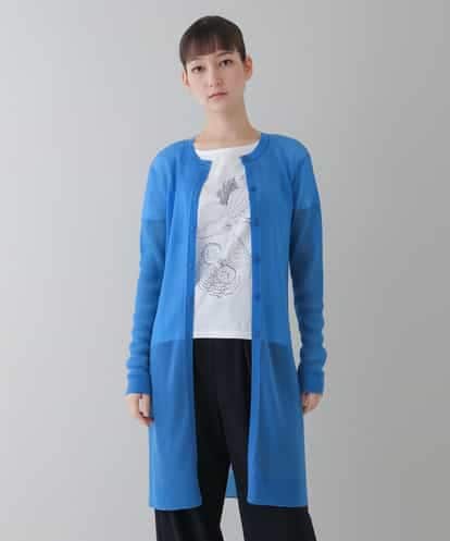 RHSGT45490 HIROKO KOSHINO レーシーリブニット カーディガン