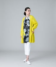 RHSGW40590 HIROKO KOSHINO(ヒロココシノ) ラミー天竺ロングニットカーディガン イエロー