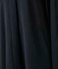 RHTAF22590 HIROKO KOSHINO(ヒロココシノ) ショールデザインジップアップジャケットコート/日本製/洗える ブラック