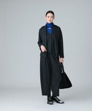 RHTAW12720 HIROKO KOSHINO(ヒロココシノ) 【日本製】ショールカラーデザインジャケット ダークグレー