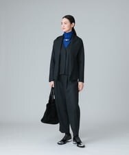 RHTAW12720 HIROKO KOSHINO(ヒロココシノ) 【日本製】ショールカラーデザインジャケット ダークグレー