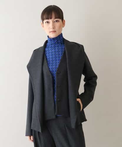 RHTAW12720 HIROKO KOSHINO 【日本製】ショールカラーデザインジャケット