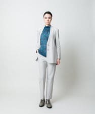 RHTCD31690 HIROKO KOSHINO(ヒロココシノ) ショールカラーテーラードジャケット/日本製 ライトグレー