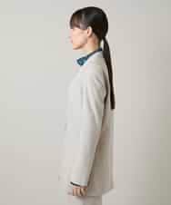 RHTCD31690 HIROKO KOSHINO(ヒロココシノ) ショールカラーテーラードジャケット/日本製 ライトグレー