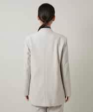 RHTCD31690 HIROKO KOSHINO(ヒロココシノ) ショールカラーテーラードジャケット/日本製 ライトグレー