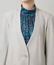 RHTCD31690 HIROKO KOSHINO(ヒロココシノ) ショールカラーテーラードジャケット/日本製 ライトグレー