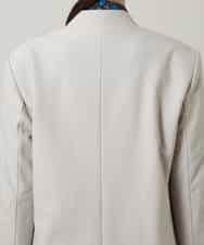 RHTCD31690 HIROKO KOSHINO(ヒロココシノ) ショールカラーテーラードジャケット/日本製 ライトグレー