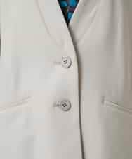 RHTCD31690 HIROKO KOSHINO(ヒロココシノ) ショールカラーテーラードジャケット/日本製 ライトグレー