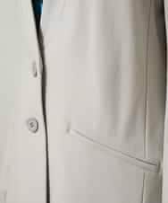 RHTCD31690 HIROKO KOSHINO(ヒロココシノ) ショールカラーテーラードジャケット/日本製 ライトグレー