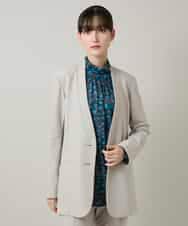 RHTCD31690 HIROKO KOSHINO(ヒロココシノ) ショールカラーテーラードジャケット/日本製 ライトグレー