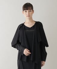 RHTFS55390 HIROKO KOSHINO(ヒロココシノ) 【洗える/日本製】シームレスガーメントレースカーディガン ブラック