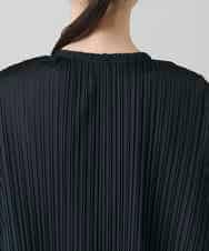 RHTGD05540 HIROKO KOSHINO(ヒロココシノ) ランダムプリーツロングカーディガン/洗える ブラック