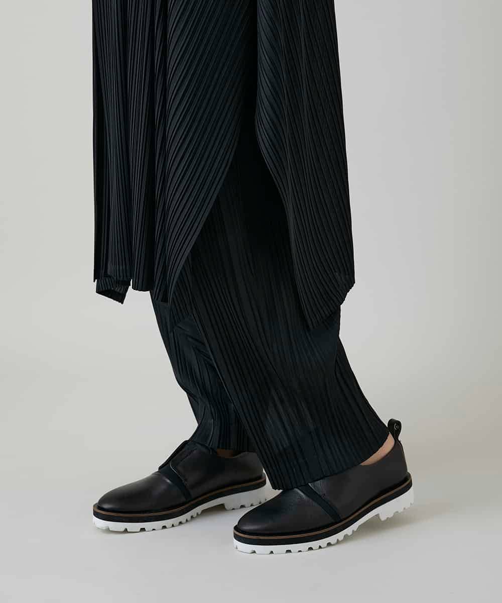 RHTGD05540 HIROKO KOSHINO(ヒロココシノ) ランダムプリーツロングカーディガン/洗える ブラック