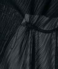 RHTGD05540 HIROKO KOSHINO(ヒロココシノ) ランダムプリーツロングカーディガン/洗える ブラック