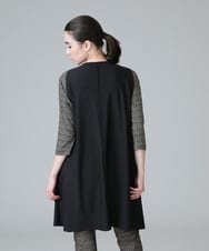 RHTHX36360 HIROKO KOSHINO(ヒロココシノ) カットスイッチデザインベスト /日本製/洗える ブラック