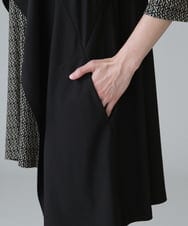 RHTHX36360 HIROKO KOSHINO(ヒロココシノ) カットスイッチデザインベスト /日本製/洗える ブラック