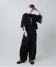 RHTJC25490 HIROKO KOSHINO(ヒロココシノ) チュールティアードボレロ/洗える ブラック