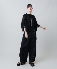 RHTJC25490 HIROKO KOSHINO(ヒロココシノ) チュールティアードボレロ/洗える ブラック