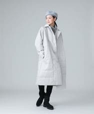 RHUAW13990 HIROKO KOSHINO(ヒロココシノ) DICROS ロングダウンコート ライトグレー