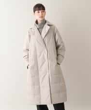 RHUAW13990 HIROKO KOSHINO(ヒロココシノ) DICROS ロングダウンコート ライトグレー