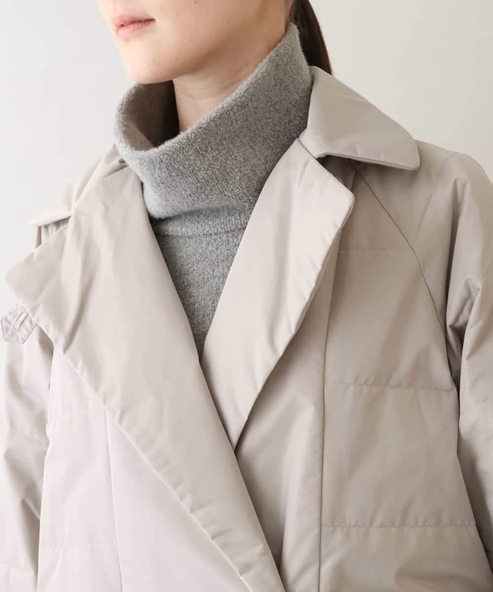 RHUAW13990 HIROKO KOSHINO(ヒロココシノ) DICROS ロングダウンコート ライトグレー