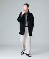 RHUAW20990 HIROKO KOSHINO(ヒロココシノ) 【日本製】ボリュームスリーブコクーンシルエットコート ブラック
