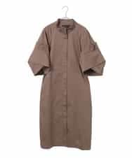 RHUAX25890 HIROKO KOSHINO(ヒロココシノ) コンシャススリーブシルエットコート ブラウン