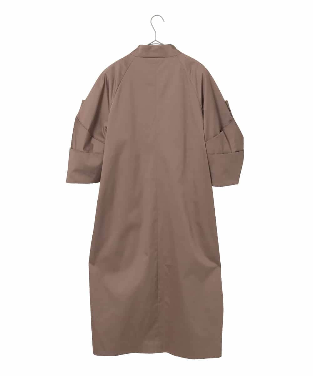 RHUAX25890 HIROKO KOSHINO(ヒロココシノ) コンシャススリーブシルエットコート ブラウン