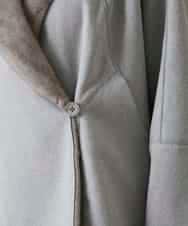 RHUCD31790 HIROKO KOSHINO(ヒロココシノ) ショールカラーウールライクショートコート ダークグレー