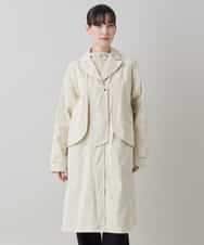 RHUED50980 HIROKO KOSHINO(ヒロココシノ) メモリータフタレイヤードデザインコート ベージュ