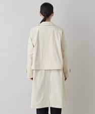 RHUED50980 HIROKO KOSHINO(ヒロココシノ) メモリータフタレイヤードデザインコート ベージュ