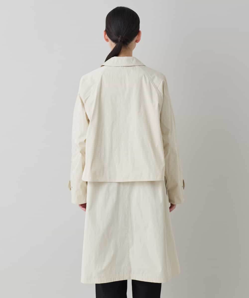 RHUED50980 HIROKO KOSHINO(ヒロココシノ) メモリータフタレイヤードデザインコート ベージュ