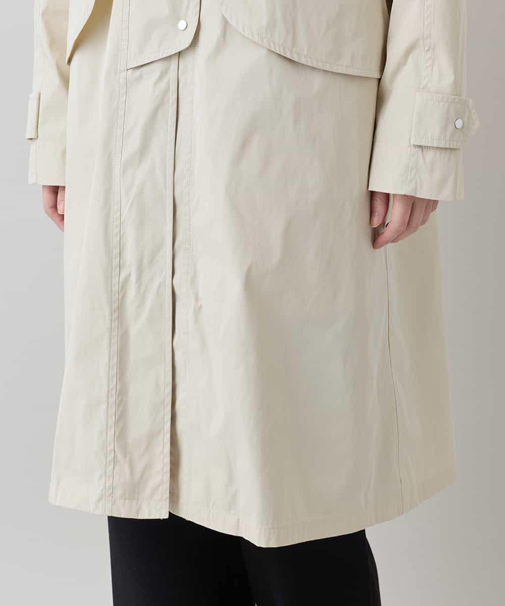 RHUED50980 HIROKO KOSHINO(ヒロココシノ) メモリータフタレイヤードデザインコート ベージュ