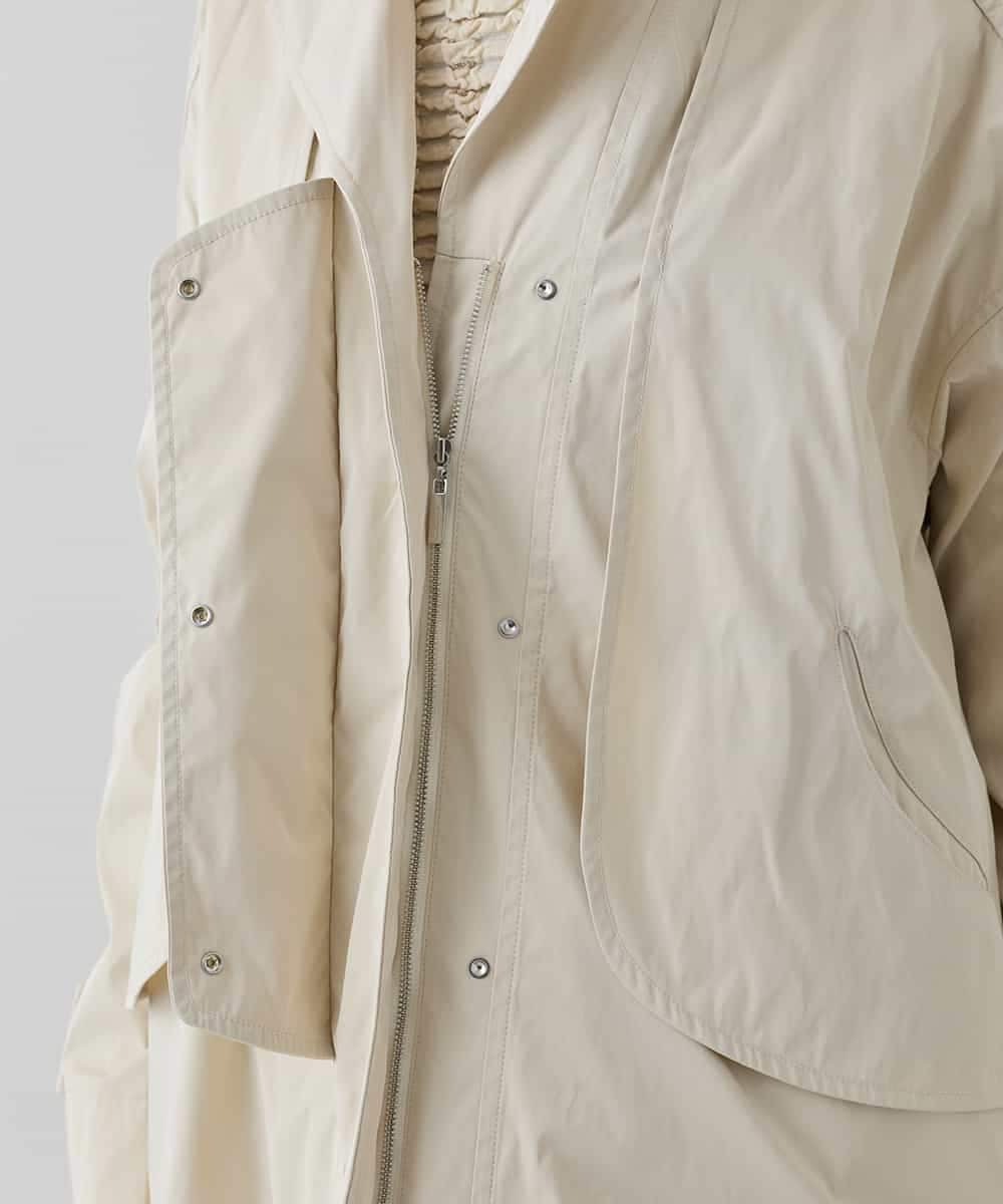 RHUED50980 HIROKO KOSHINO(ヒロココシノ) メモリータフタレイヤードデザインコート ベージュ