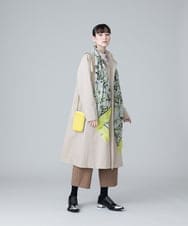 RHUEV10990 HIROKO KOSHINO(ヒロココシノ) 【洗える/中綿ライナー付き】ラグランタックAラインロングコート ベージュ