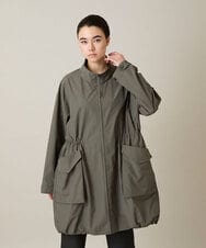 RHUFD01720 HIROKO KOSHINO(ヒロココシノ) ポケットアクセントタフタロングコート カーキ