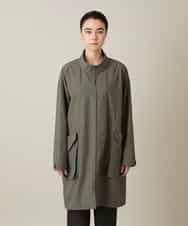 RHUFD01720 HIROKO KOSHINO(ヒロココシノ) ポケットアクセントタフタロングコート カーキ